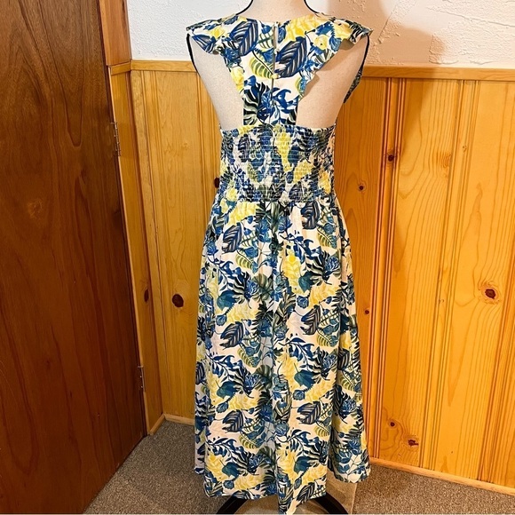 NWT Melloday Smocked Ruffle Cap Sleeve Maxi Dress Sz-S - Picture 5 of 13